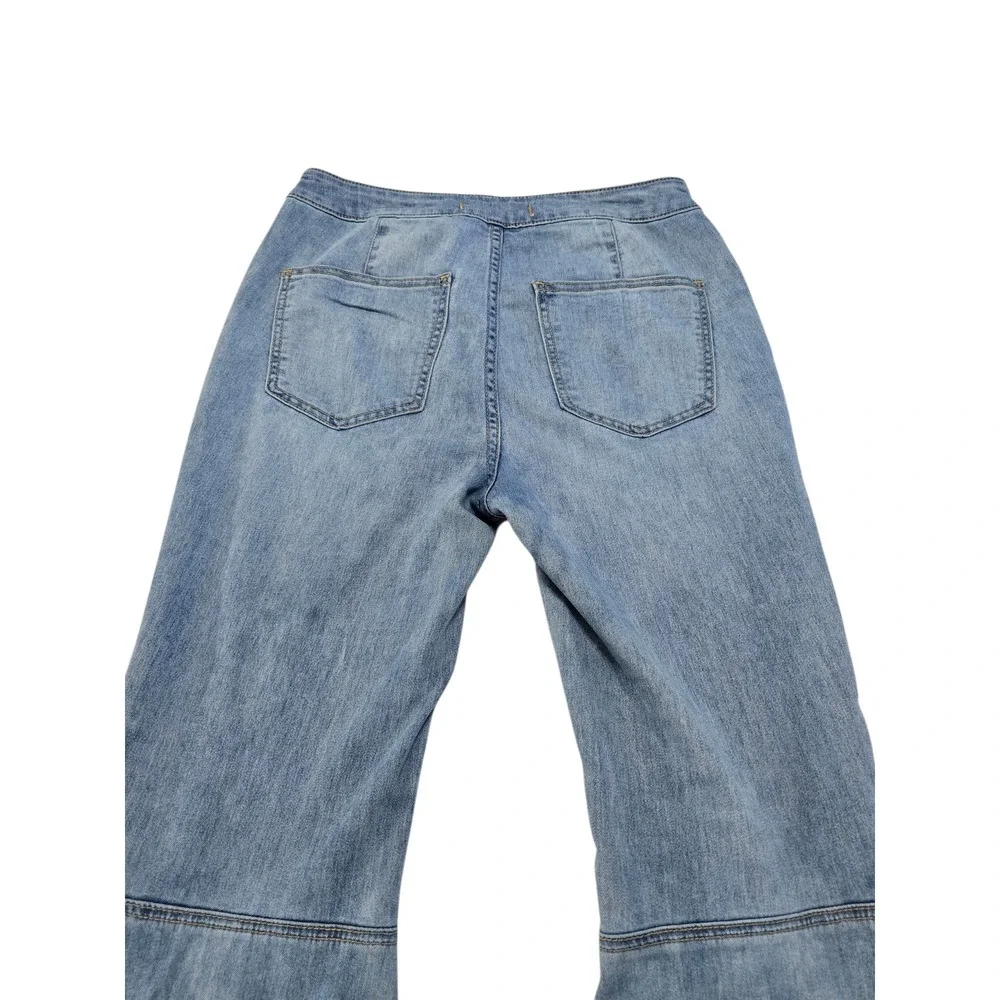 Free People Just Float On‎ Flare Jeans Light Wash Blue High Rise Bell Bottom 26